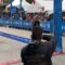 Dad crosses Marathon finish line carrying toddler daughter | Super Cute
