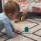 Girl transforms baby bro into wrecking ball to topple toy tower | Super Cute